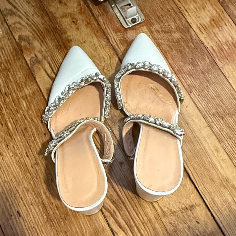 Elegant White Embellished Women's heels - Picture 5 of 5